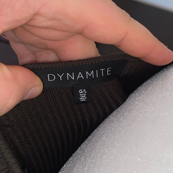 BROWN DYNAMITE RIBBED DRESS - Picture 9 of 9